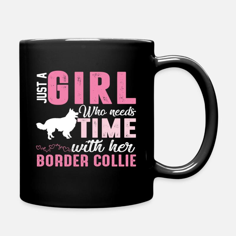 Border Collie - Full Colour Mug - black