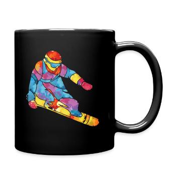 Snowboard snowboarder snowboard cadeau d'hiver - Mug uni - noir - Droite