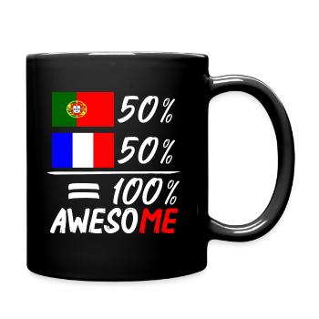 Moitié Français moitié Portugais - Tasse einfarbig - Schwarz - Rechts