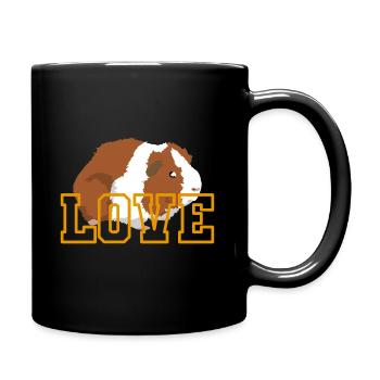 Amour Cochons d'Inde - Mug uni - noir - Droite