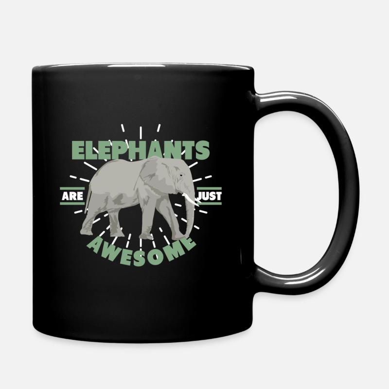 Elephant Elephant - Full Colour Mug - black