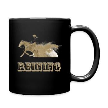 reining - Tasse einfarbig - Schwarz - Rechts