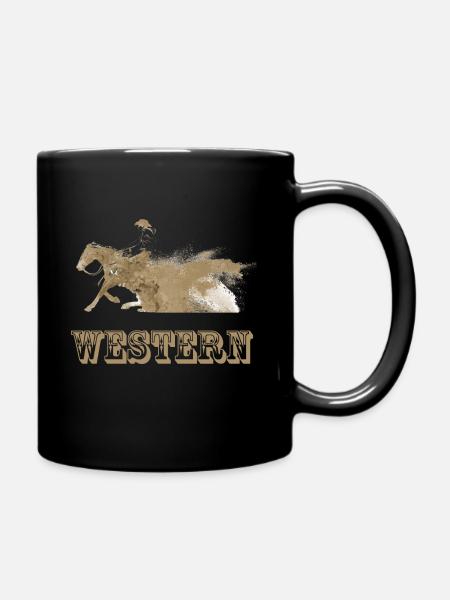 cavalier équitation western - Mug uni - noir