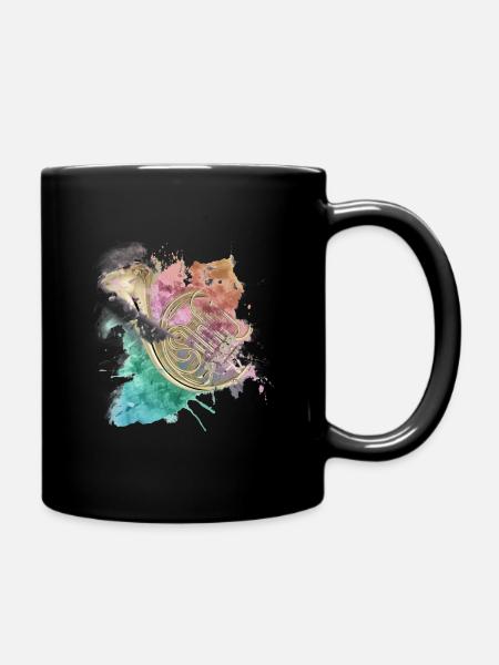 Horn - Tasse einfarbig - Schwarz