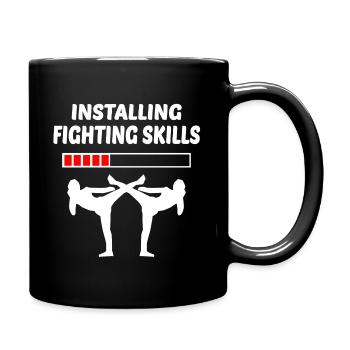 Kampfsport Spruch - Tasse einfarbig - Schwarz - Rechts