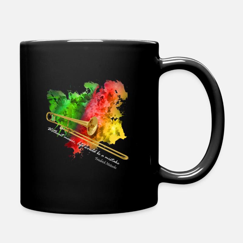 trombone - Full Colour Mug - black