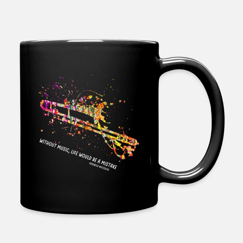 trombone - Full Colour Mug - black