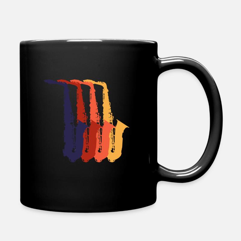 Saxophon - Tasse einfarbig - Schwarz