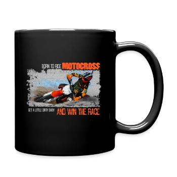 Moto-Cross - Tasse einfarbig - Schwarz - Rechts
