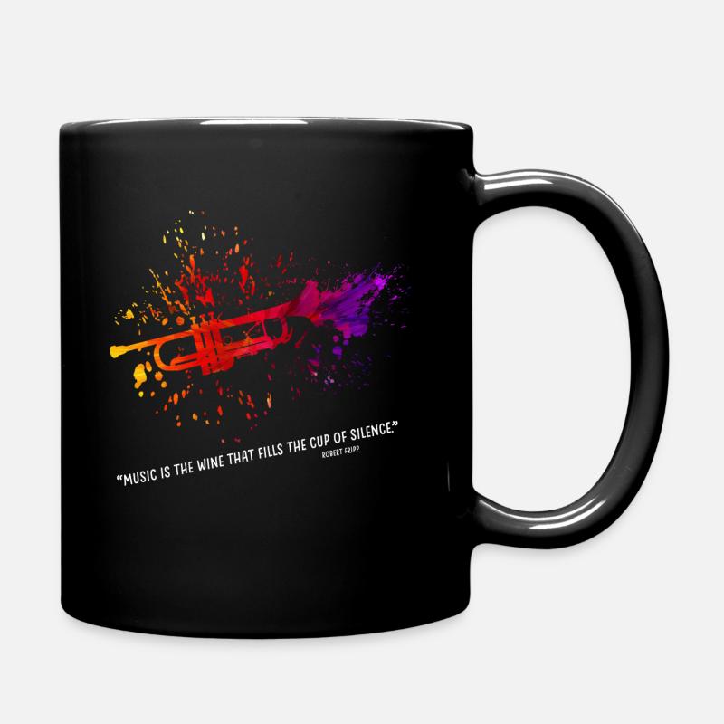 trompete - Tasse einfarbig - Schwarz