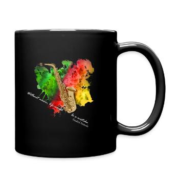 saxophone - Full Colour Mug - black - Right