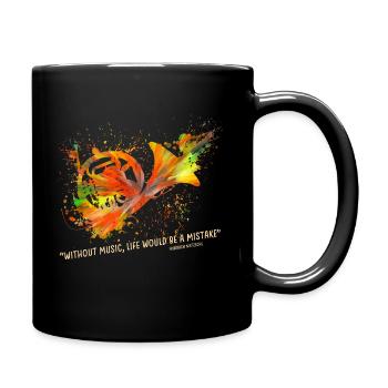 Waldhorn - Tasse einfarbig - Schwarz - Rechts