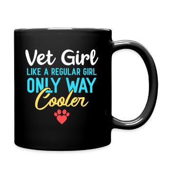 Vet Girl - comme une fille ordinaire - Mug uni - noir - Droite