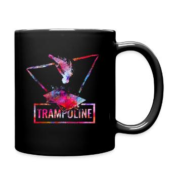 trampolin turnen springen trampolining - Tasse einfarbig - Schwarz - Rechts