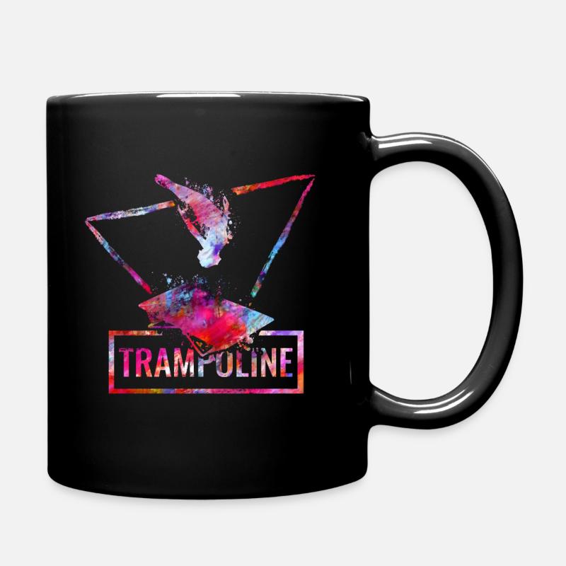 trampolin turnen springen trampolining - Tasse einfarbig - Schwarz