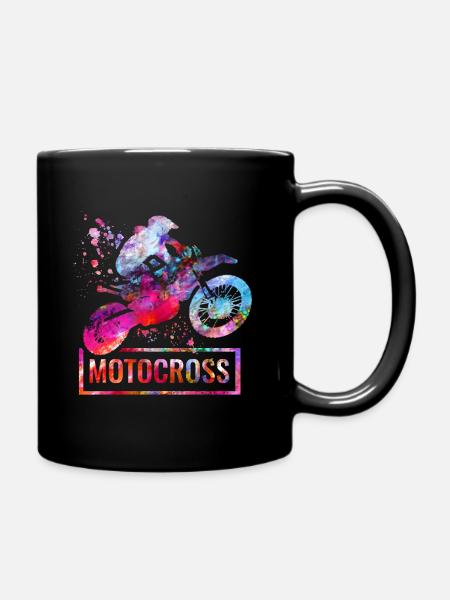 motocross - Tasse einfarbig - Schwarz