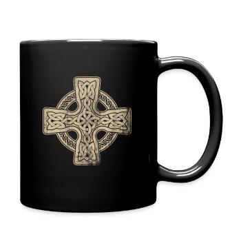 keltisches kreuz Kelten cltic Runen Symbol mystik - Tasse einfarbig - Schwarz - Rechts