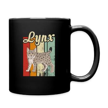 Jüngerer Luchs - Tasse einfarbig - Schwarz - Rechts
