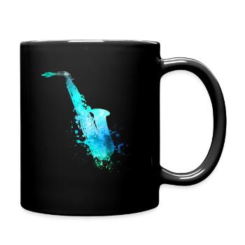Saxophon - Tasse einfarbig - Schwarz - Rechts