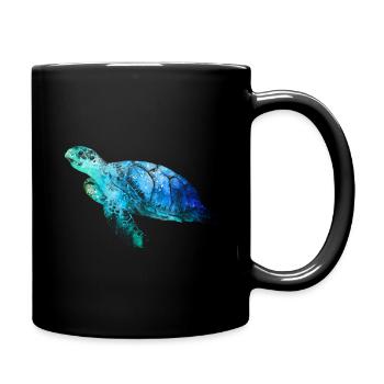Tortue de mer - Mug uni - noir - Droite