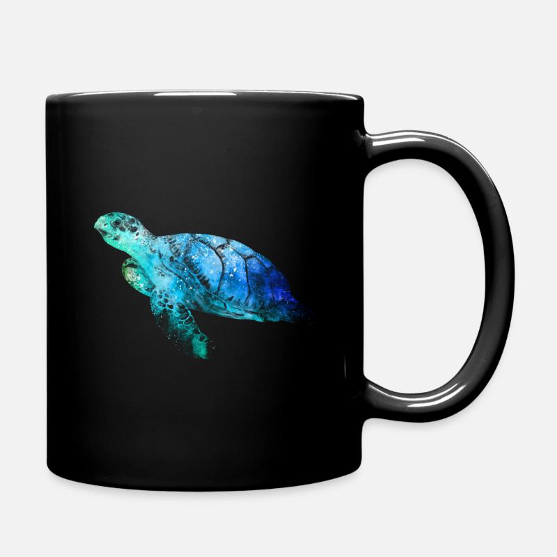 Meeresschildkröte - Tasse einfarbig - Schwarz