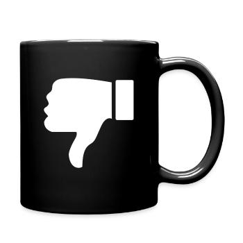 pouces vers le bas - Mug uni - noir - Droite