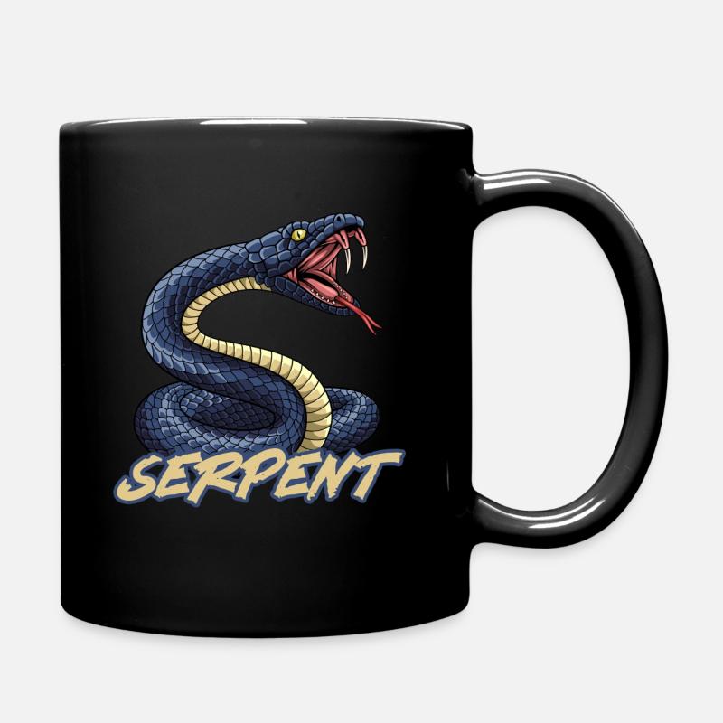 Schlange - Tasse einfarbig - Schwarz