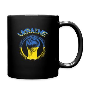 Ukraine - Tasse einfarbig - Schwarz - Rechts
