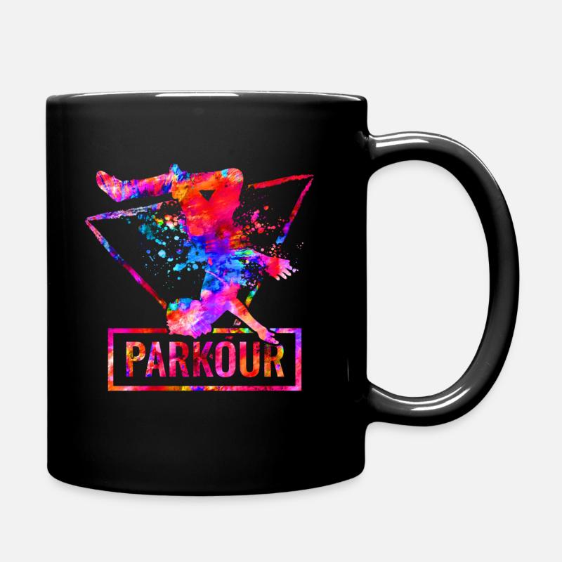 Parkour - Tasse einfarbig - Schwarz