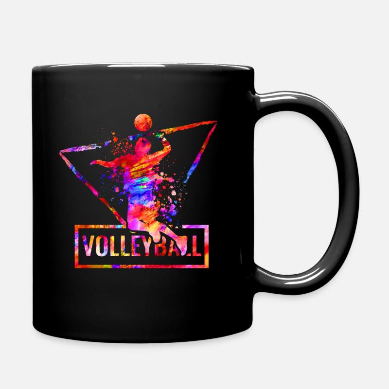 Volleyball - Tasse einfarbig - Schwarz