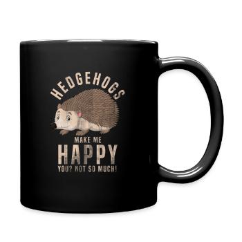 Igel - Tasse einfarbig - Schwarz - Rechts