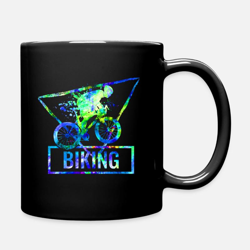 Radfahren - Tasse einfarbig - Schwarz