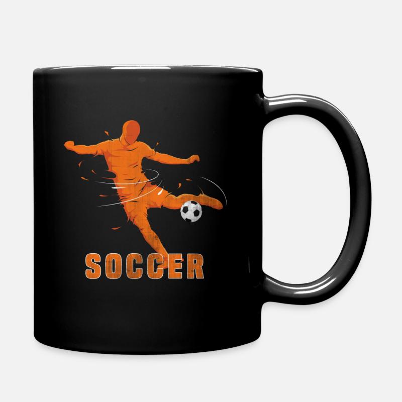 Fußball - Tasse einfarbig - Schwarz