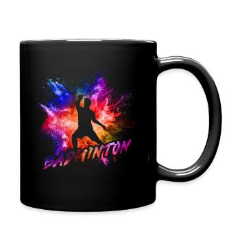 Badminton - Tasse einfarbig - Schwarz - Rechts