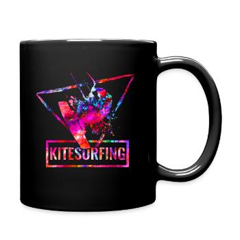 Kitesurfen - Tasse einfarbig - Schwarz - Rechts