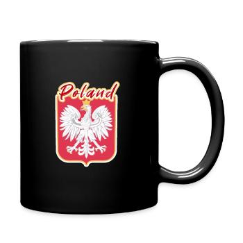 Pologne - Mug uni - noir - Droite