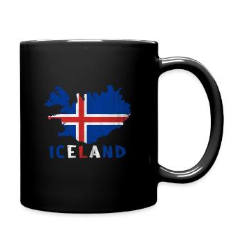 Island - Tasse einfarbig - Schwarz - Rechts
