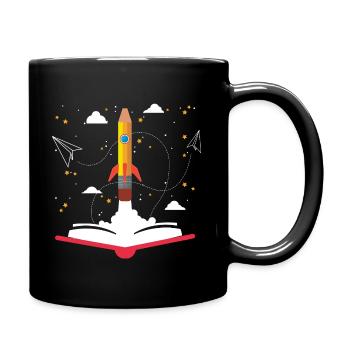 Schulkind Einschulung Erstklässler Erste Klasse - Tasse einfarbig - Schwarz - Rechts