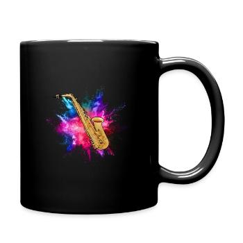 Saxophon - Tasse einfarbig - Schwarz - Rechts