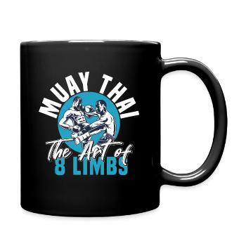 Muay thai - Full Colour Mug - black - Right