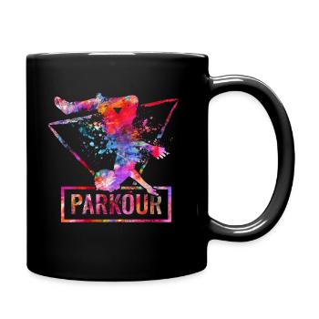 Parkour - Mug uni - noir - Droite