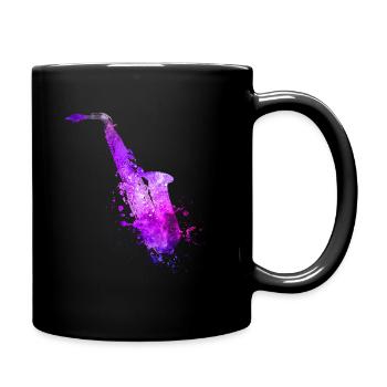Saxophon - Tasse einfarbig - Schwarz - Rechts