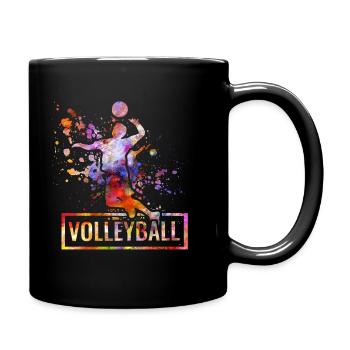 Volleyball - Tasse einfarbig - Schwarz - Rechts