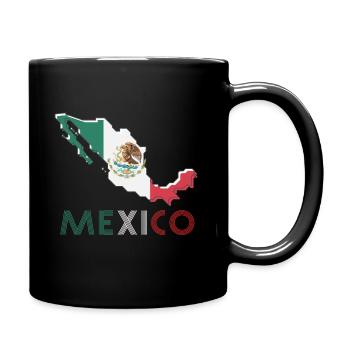 Mexiko - Tasse einfarbig - Schwarz - Rechts