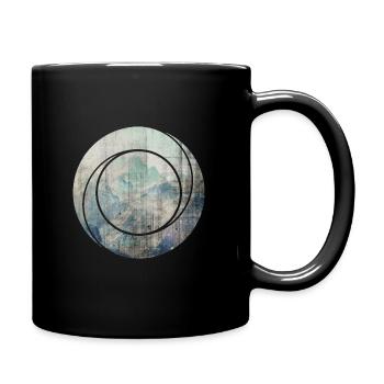 Berg natur geometrie - Tasse einfarbig - Schwarz - Rechts
