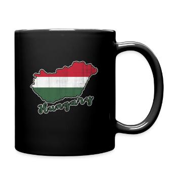 Ungarn - Tasse einfarbig - Schwarz - Rechts
