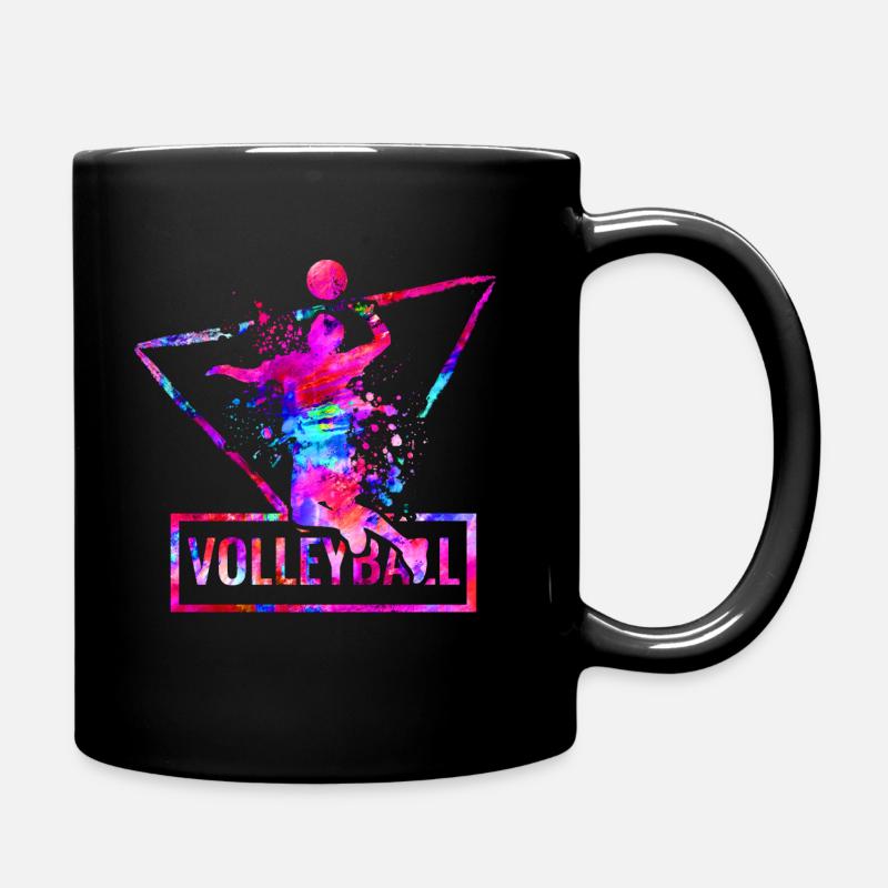 Volleyball - Tasse einfarbig - Schwarz