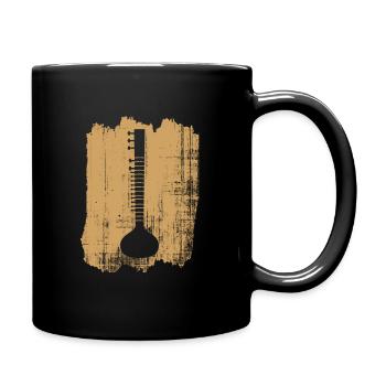 Indische Sitar - Tasse einfarbig - Schwarz - Rechts