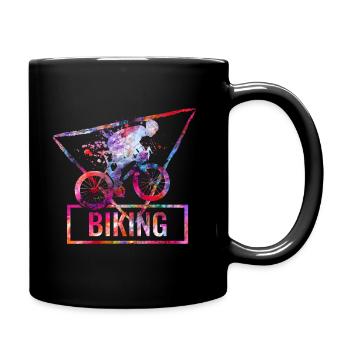Fahrrad - Tasse einfarbig - Schwarz - Rechts