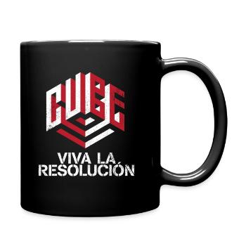 Cube lived the resolution. Cubing-Cube-Cuber-Speedcu - Full Colour Mug - black - Right
